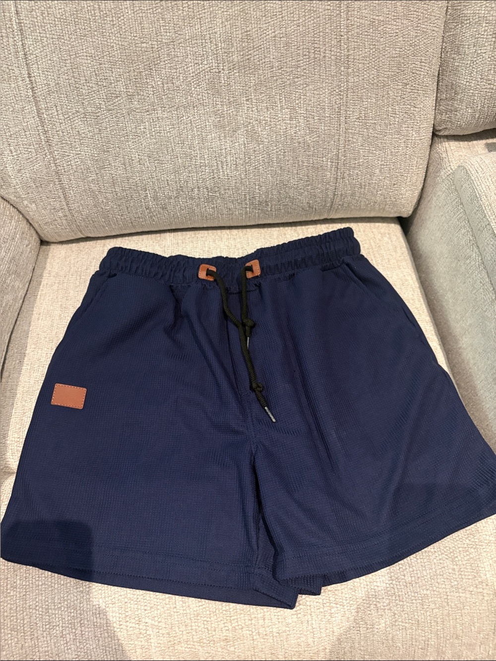 Men's Navy Drawstring Casual Shorts